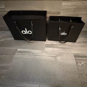 Alo Black Shopping Bags bundle Set
